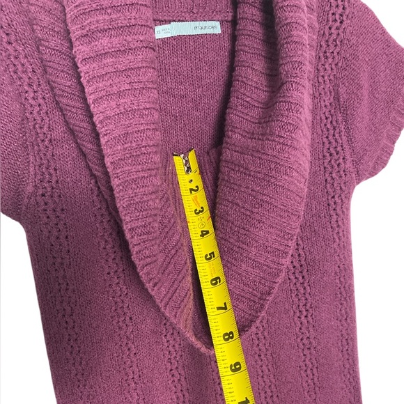Maurices Deep Rose Cowl Neck Short Sleeve Sweater Tunic Dress Size XS - Picture 13 of 15